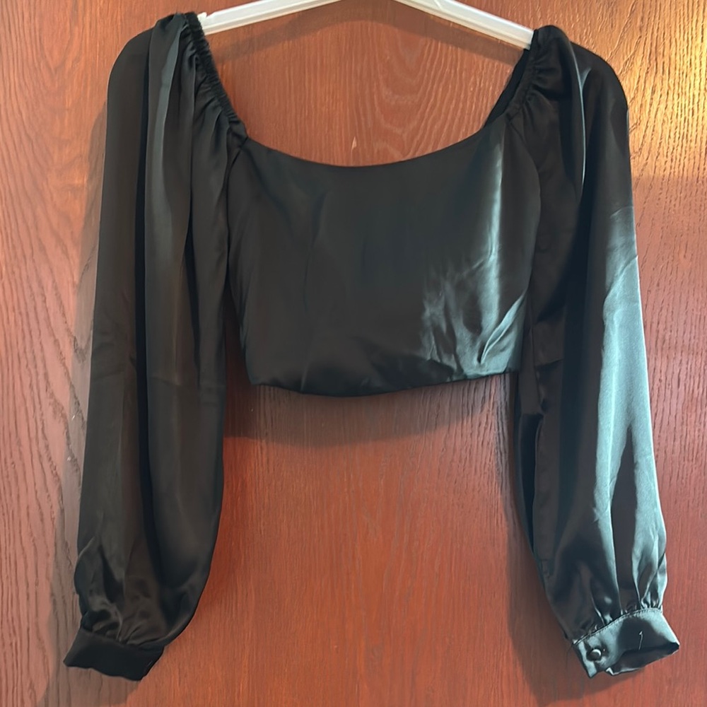 Elegant Black Women's Top (Silk)